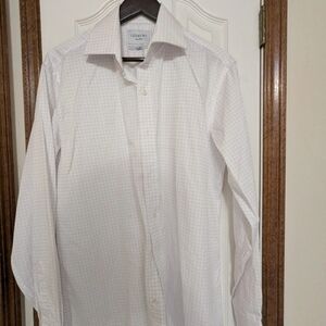 Ledbury Lavender Carrington Windowpane Dress Shirt, NWT, Classic fit, 16/35